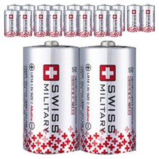 SWISS MILITARY 鹼性電池 LR14 C型, 10入, 2個