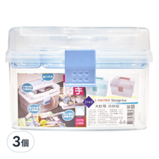JUSKU 佳斯捷 大吐司收納箱, 顏色隨機, 3個
