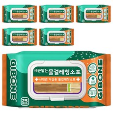 GIBONE 掀蓋式濕式除塵紙巾 25張, 6包