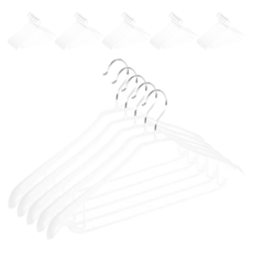 Back to Basics 西裝防滑塗層衣架, 白色, 30個