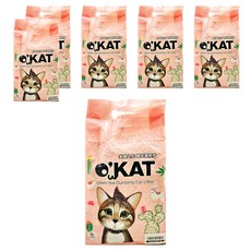 O'KAT 美喵人生 條狀豌豆凝結砂, 6L/2.5KG, 天然可生物分解豌豆纖維製成, 文青薔薇, 6包