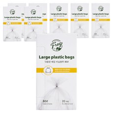 프로그 대용량비닐 봉투 76 x 90 cm 80L x 20매, 8개