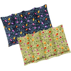 多功能熱敷包組 4層 卡其綠色+藍色, 1套