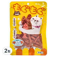 貓吃魚 鮭魚雞肉條 40g 貓零食 營養豐富 口感佳 提升免疫力 低脂肪, 2包