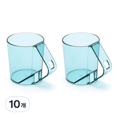 McLife 浴室倒掛牙刷架漱口杯, 藍色, 10個