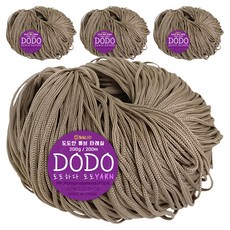 털실나라 도도얀 마크라메 타래실 200g, 08 모카베이지, 4개