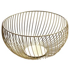 好物良品 客廳裝飾藝術金屬網籃 經典圓盆, 25 x 14.5cm, 古銅金, 1個