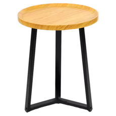 FAmILyLIFE 生活 木冶山居 Carmel三軸圓形茶几 WO-007 50cm 3.4kg, 白橡木