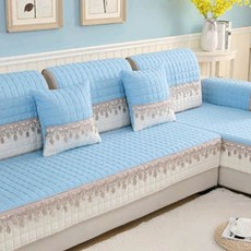 條紋蕾絲沙發墊