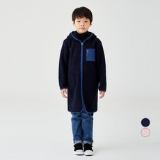 Lolly Tree 童款滾邊絨毛長版連帽外套