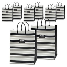 포포팬시 밸런스 PP 쇼핑백 대, 블랙, 8개