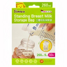 Simba 小獅王辛巴 立體母乳保鮮袋 260ml, 25個, 1盒