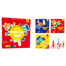 FLOWER MONACO 兒童趣味造型剪紙套裝二, 3個主題, 1組