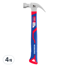 WORKPRO 曲線羊角錘 撬棍 小 225g WP241009, 4個