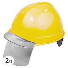 동명 ABE등급 투구형 투명창 보안경 공사장 안전모 DMS-D-3001SH, 개나리색, 2개