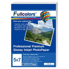 Fullcolors 全彩 噴墨亮面相片紙, 5 x 7吋, 100張
