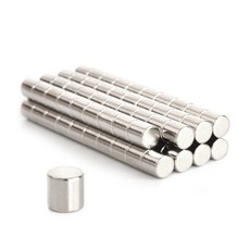 強力圓形磁鐵 5mm直徑 x T 5mm, 單一顏色, 80個