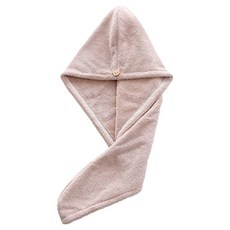 Thebudeul乾髮帽毛巾 25*65cm, 1個, 卡其色