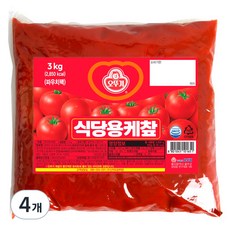 오뚜기 식당용 케찹 파우치, 3kg, 4개