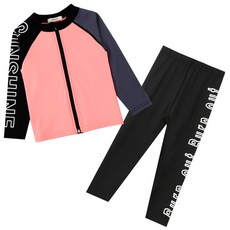 ROROCHAT 孩童拼色長袖防曬套裝