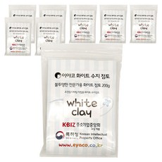 Eyaco 200克樹脂不透明黏土, 白色, 8個