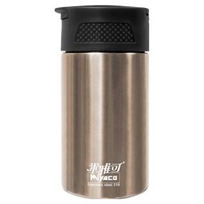 MiyAco 米雅可 經典316不銹鋼 真空咖啡萃取杯 450ml 香檳金色 保溫保冷, 1個