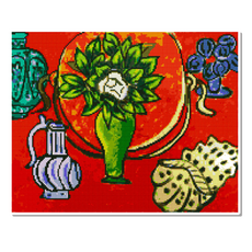 Momofix Painting 帆布框鑽石畫 40 x 50 cm, 亨利·馬諦斯 有木蘭花的靜物(DI17), 1個