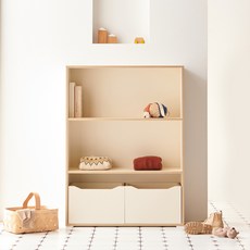 소르니아 롤리 교구장 3단 + 수납박스 2p 방문설치, 아이보리