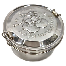 OTTO 崴昇 不鏽鋼圓形雙層便當盒 附便當袋, 雙子星, 1個