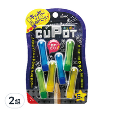 SONIC 6入筆蓋 SK-8572-BB 45 x 10 x 10mm, 亮彩, 2組