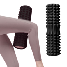 EVA材質按摩瑜珈滾筒 月牙款, 黑色, 1個