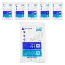 WHASHIN 熱熔膠條 小 7mm 600g, 6個