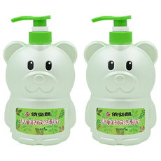 依必朗 兒童舒眠洗髮乳，小熊造型瓶身，添加薰衣草精油，溫和洗淨呵護頭皮, 700ml, 2瓶