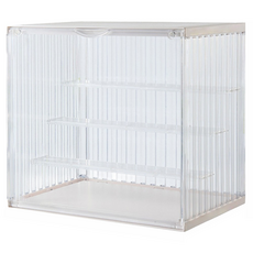 FAmILyLIFE 生活 貨櫃3層磁吸門透明展示盒, 1個