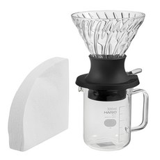 하리오 침출식 드리퍼 스위치 서버 세트, 300ml, 1세트, 드리퍼 + 스위치 서버 + 종이필터