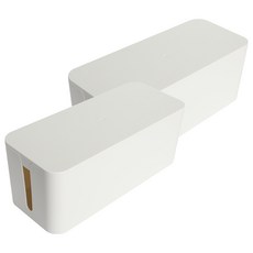 nexi 多功能延長線整理收納盒 大型 NX1015, 白色, 2個