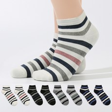 Sockpiens 男士亨利條紋踝襪8雙組