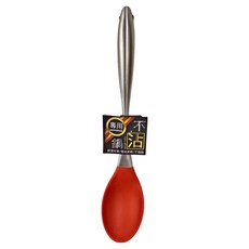 minono 米諾諾 304不鏽鋼不沾鍋矽膠拌炒匙 164016 32 x 6.5cm, 顏色隨機, 1支