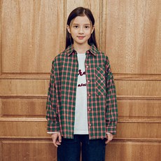 아뚜아 아동용 드리머 윈터 체크 오버핏 기모 셔츠