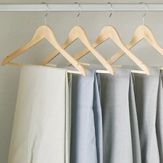 HANSSEM 木製質感衣架, Natural, 8個