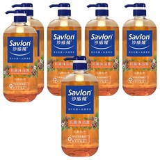 Savlon 沙威隆抗菌沐浴露 沉靜松木 深度清潔 溫和草本配方, 1L, 6瓶