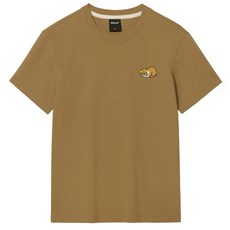 옥스타 남녀공용 통기성 졸린 치즈냥 자수 반팔 티셔츠 OTS026