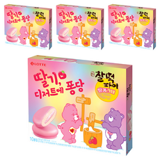 LOTTE 樂天 明家茶色派草莓拿鐵, 250g, 4個