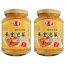 大榮 黃金泡菜, 清香、開胃、爽口, 豐富活性乳酸菌, 360g, 2罐