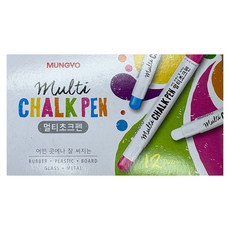 MUNGYO 多功能粉筆 12入, 藍色, 1個