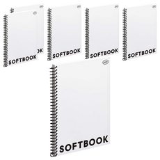 motemote 軟皮素面空白筆記本, Clova White, 6個