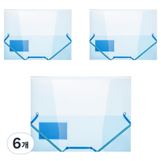 에코청운 칼라칩 X밴드 화일 A4, 하늘, 6개
