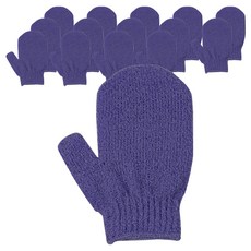 YBHOME 溫和搓澡手套, 紫色, 1入, 15個