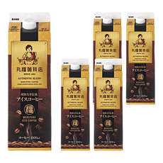 丸福珈琲店 咖啡 有糖 昭和九年伝承, 1L, 5瓶