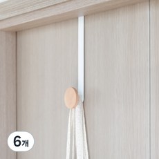 스파이더락 도어후크 우든볼 1구, 혼합색상, 6개